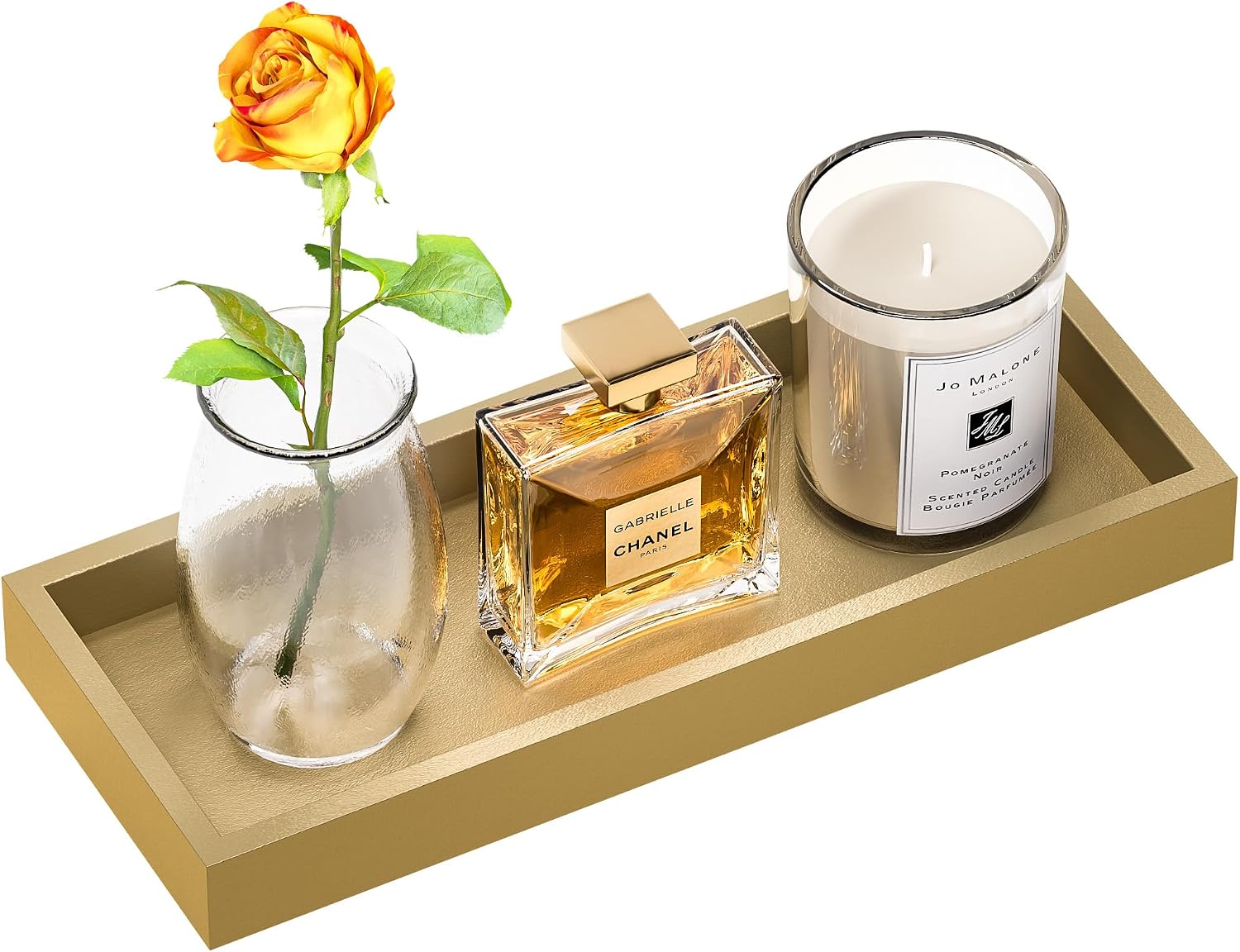 ZHWS Gold Vanity Tray for Soap Dispenser, Perfume, Jewelry and Candle
