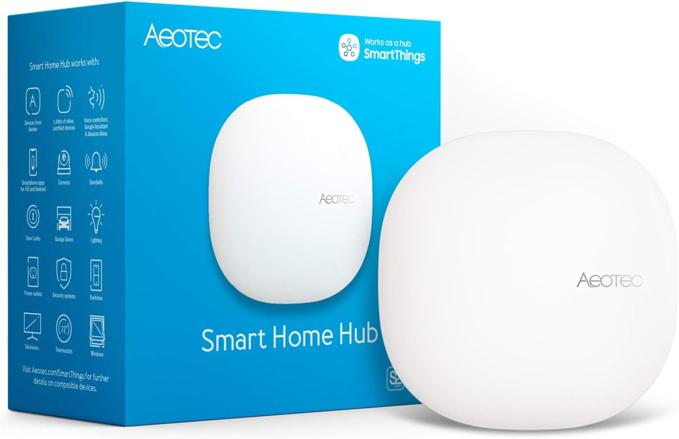 Aeotec Smart Home Hub, Z-Wave, Zigbee and Matter Gateway, SmartThings Compatible