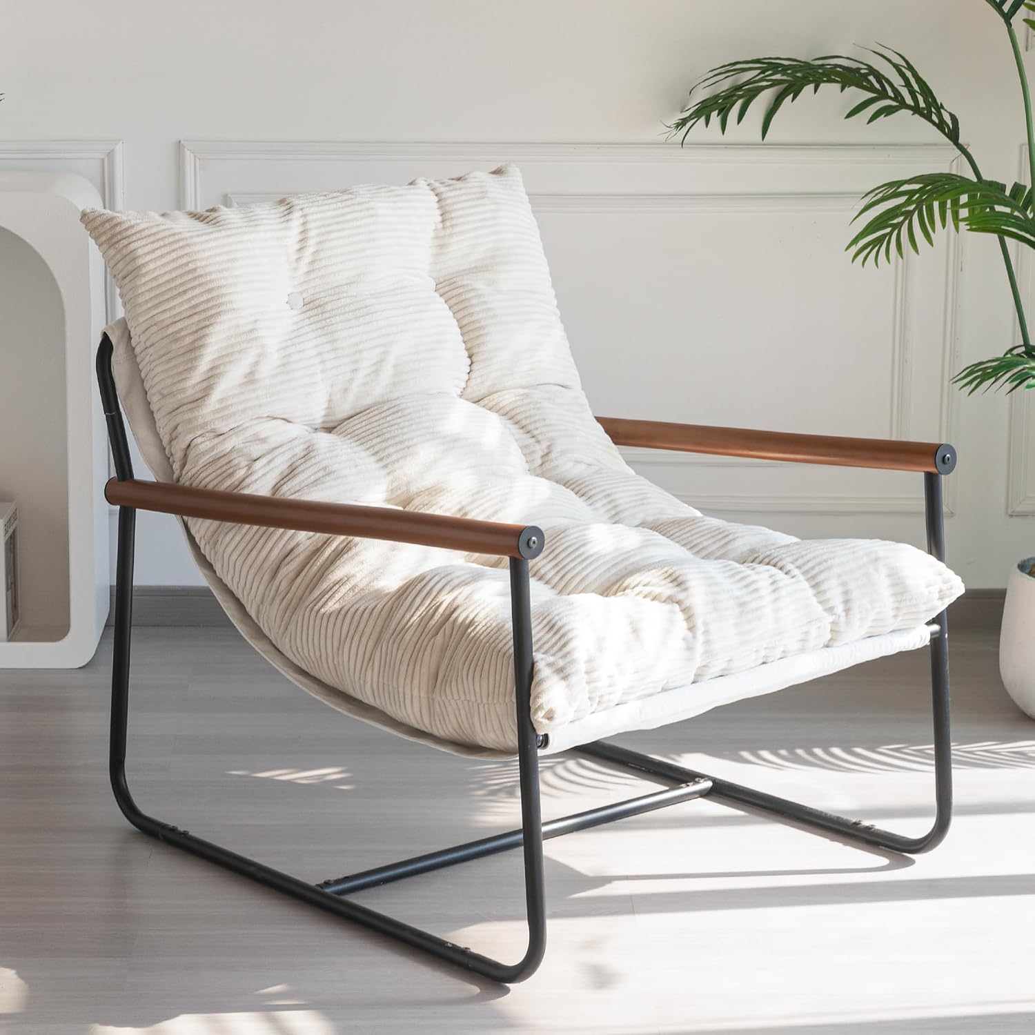 MAXYOYO Modern Accent Chair with Metal Frame, Comfy Living Room Chair