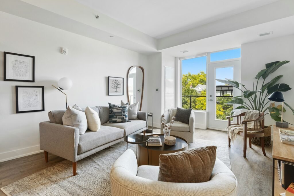 Thoughtful furniture placement showing the room's full potential