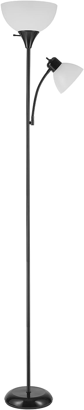 Globe Electric 72 Inch Floor Lamp with Adjustable Reading Light