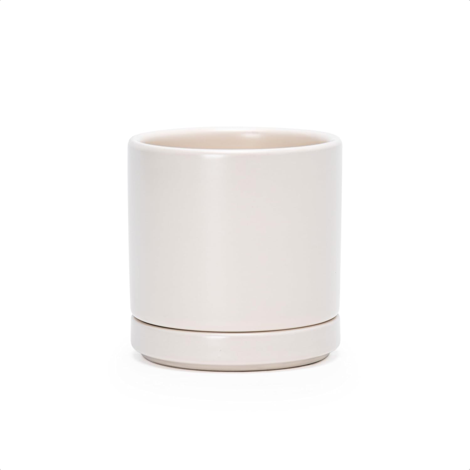 D'vine Dev 3.5 Inch Ceramic Planter Pot, Oatmeal