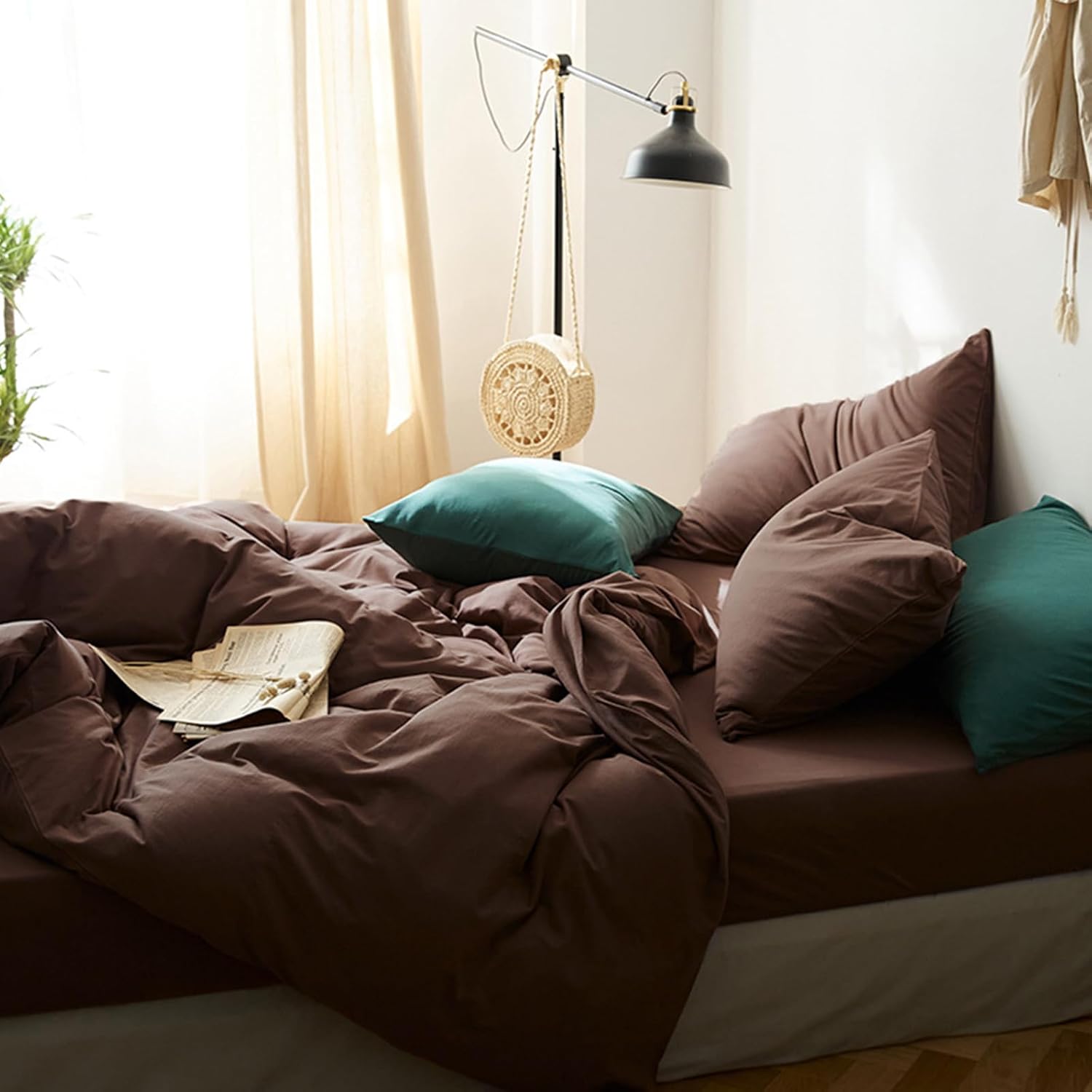 Duvet Cover Set Queen Brown Duvet Cover Mocha Coffee Bedding