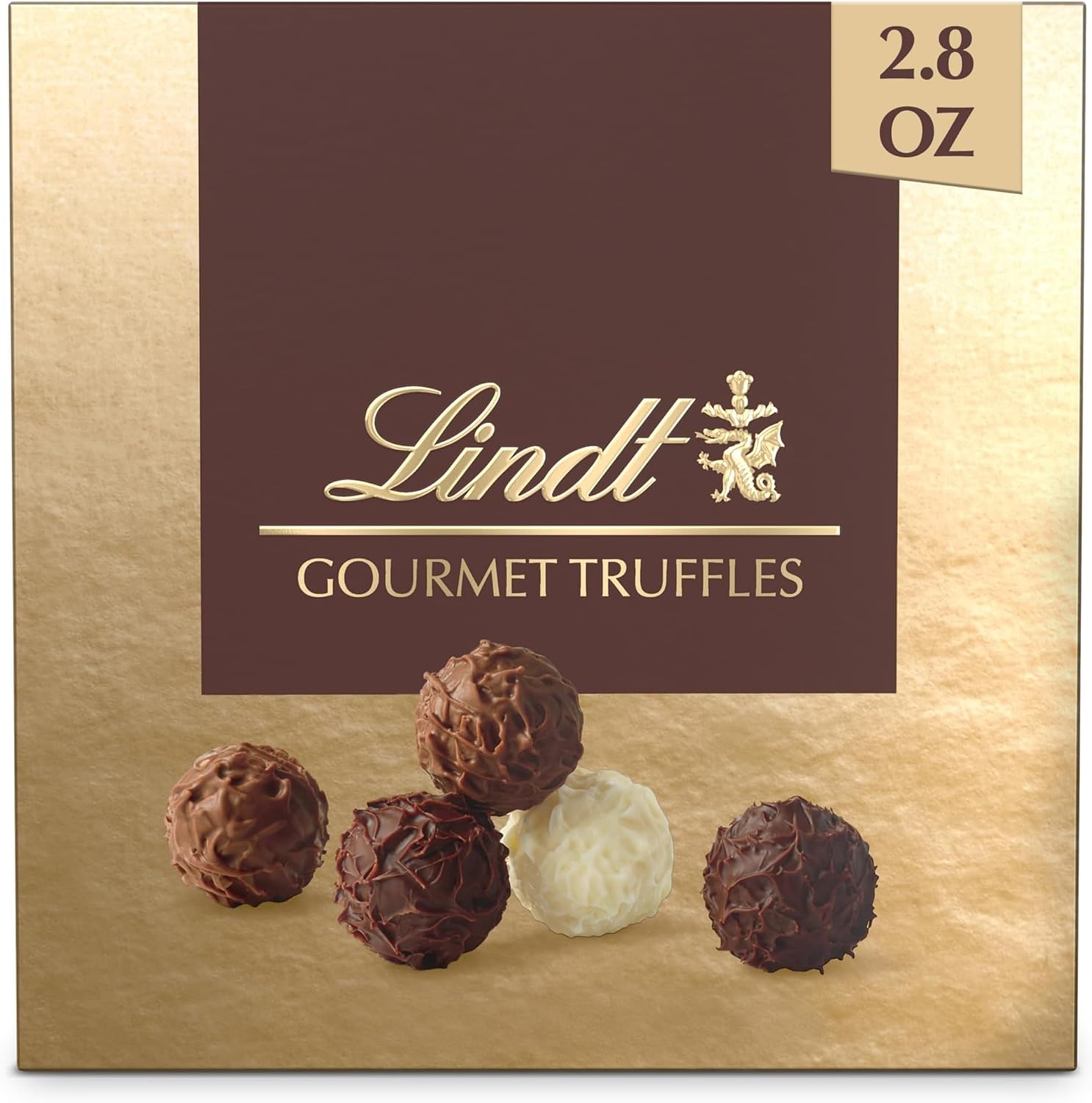 Lindt Gourmet Assorted Chocolate Truffles Gift Box, 2.8 Oz