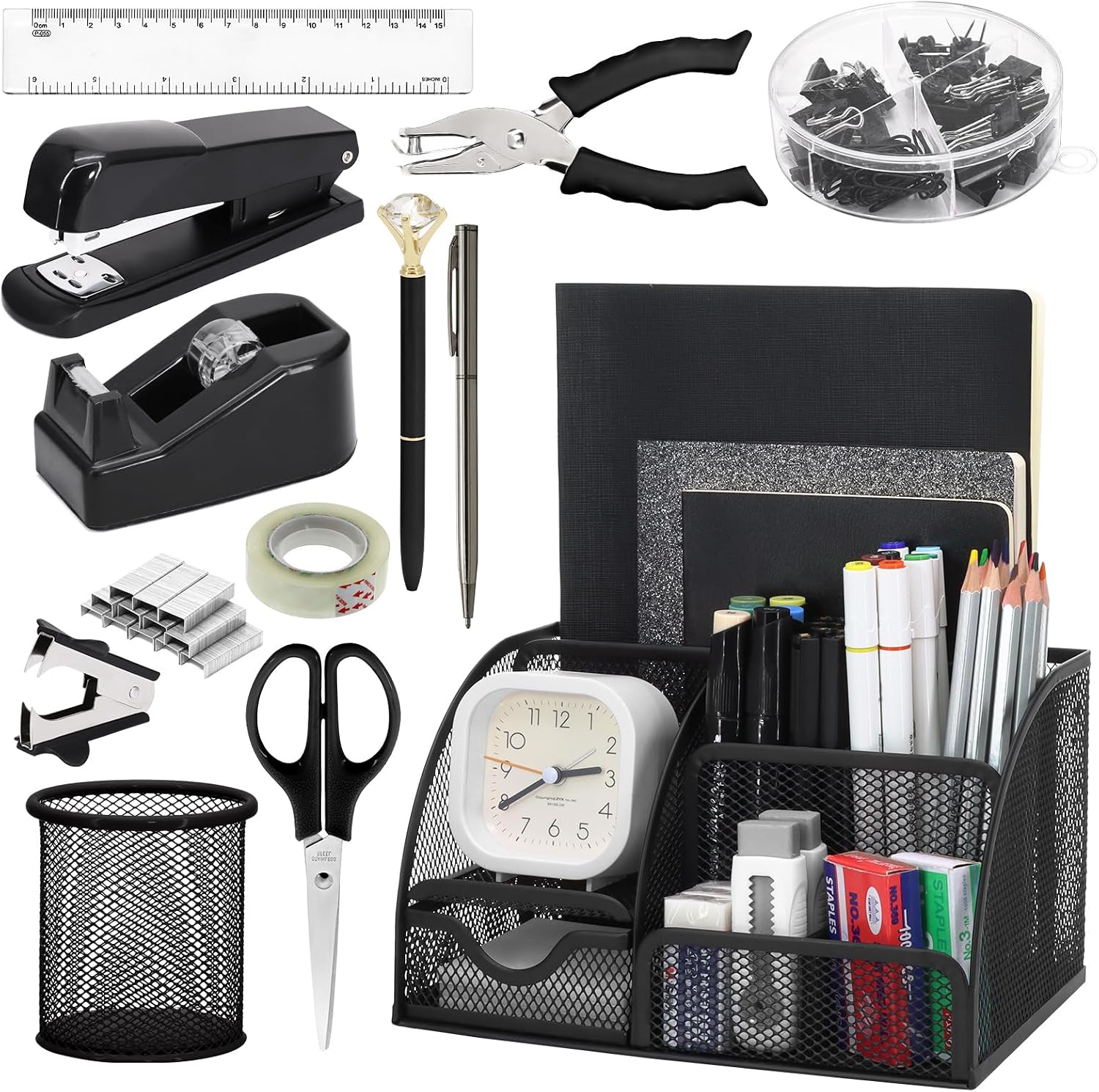 13-in-1 Office Desk Organizer Set with Accessories