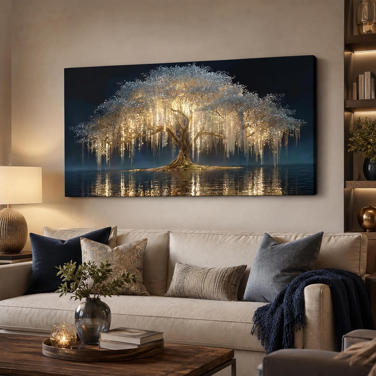 Large Tree of Life Canvas Wall Art, 20 x 40 Inch