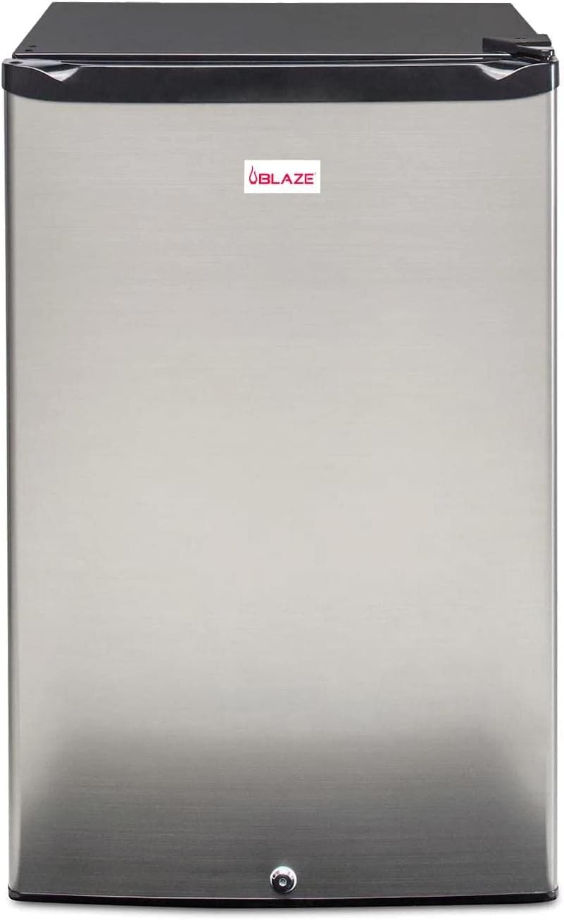 Blaze 20 Inch Outdoor Rated Compact Refrigerator, 4.4 Cu Ft, Stainless Steel