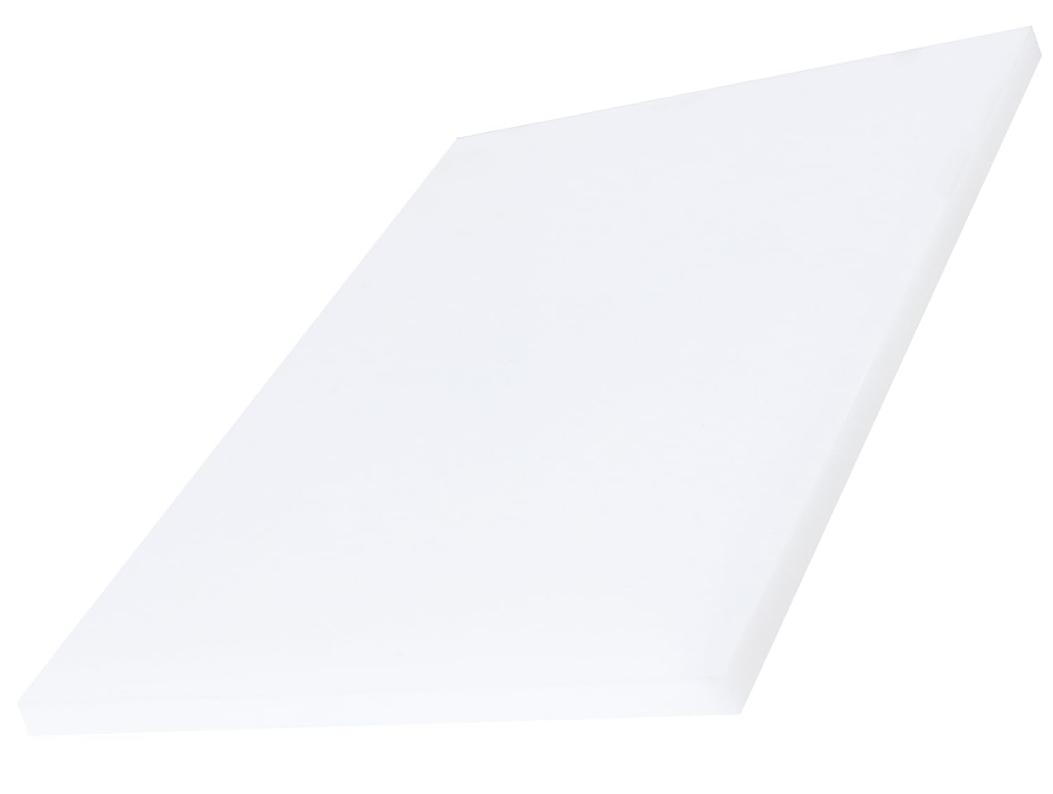 HDPE Polyethylene Plastic Sheet, White, 8 x 12 x 1/2 Inch