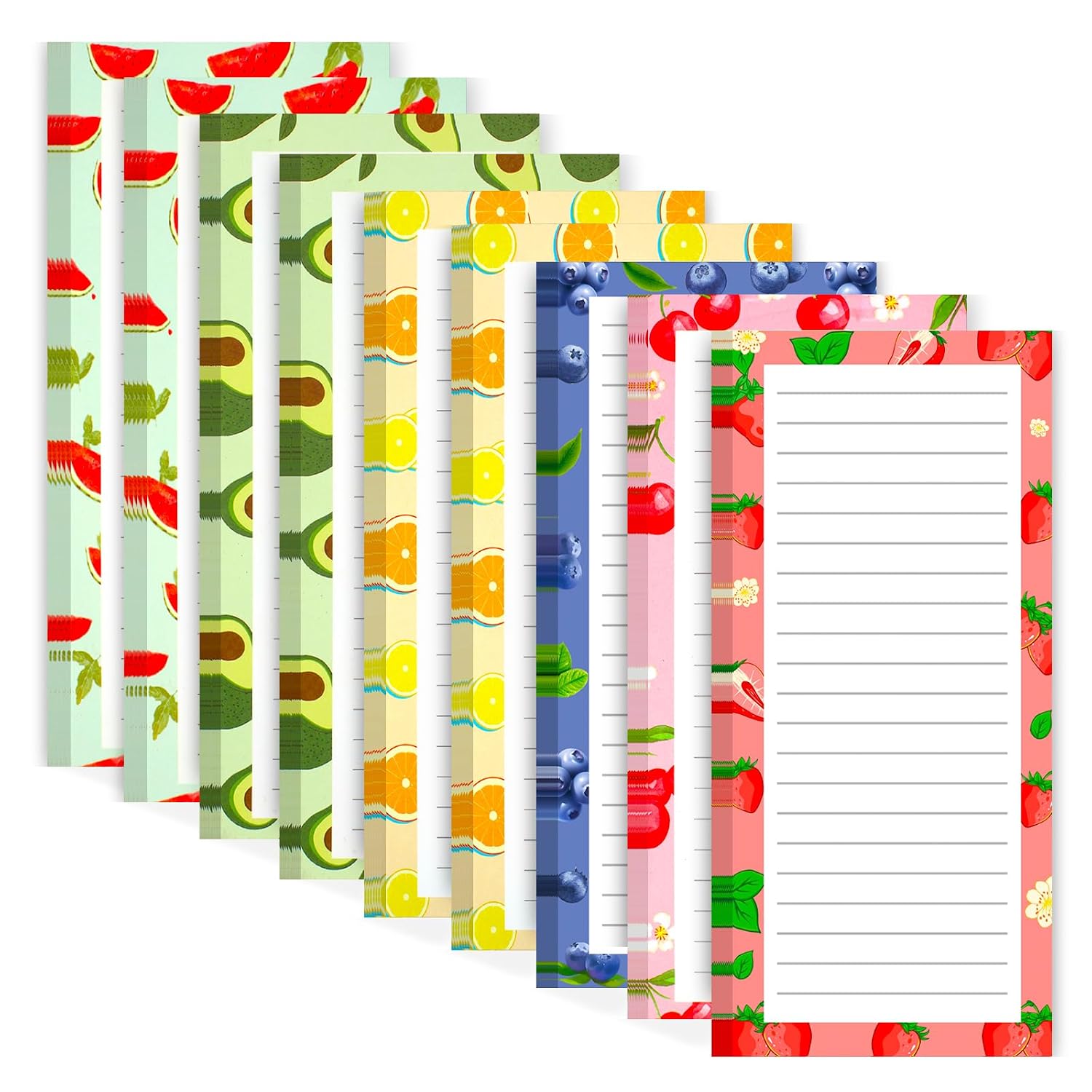 Joyberg 9 Pack Magnetic Notepads for Refrigerator, Grocery List Pads