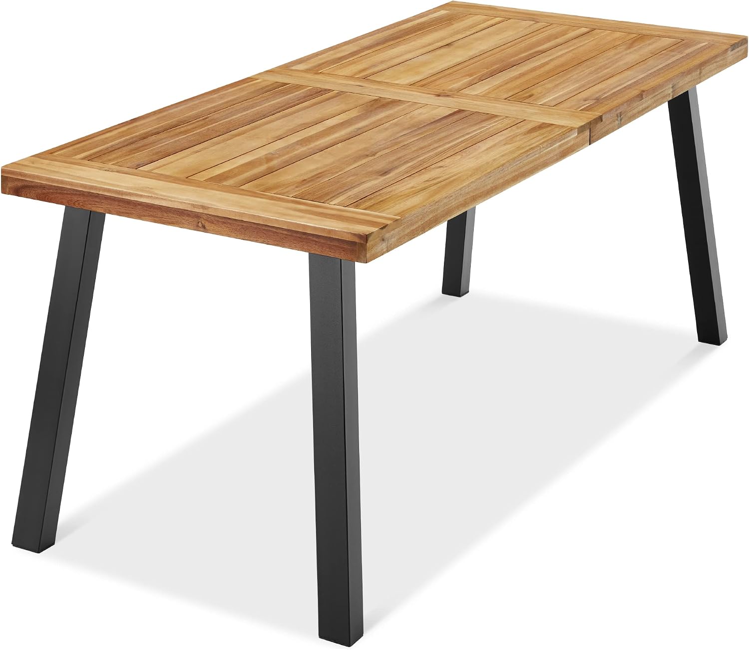 Best Choice Products 6-Person Acacia Wood Dining Table, Indoor and Outdoor