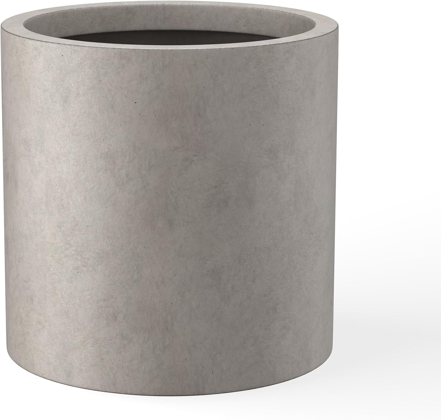 Kante 9.8 Inch Tall Cylinder Concrete Planter, Weathered Finish