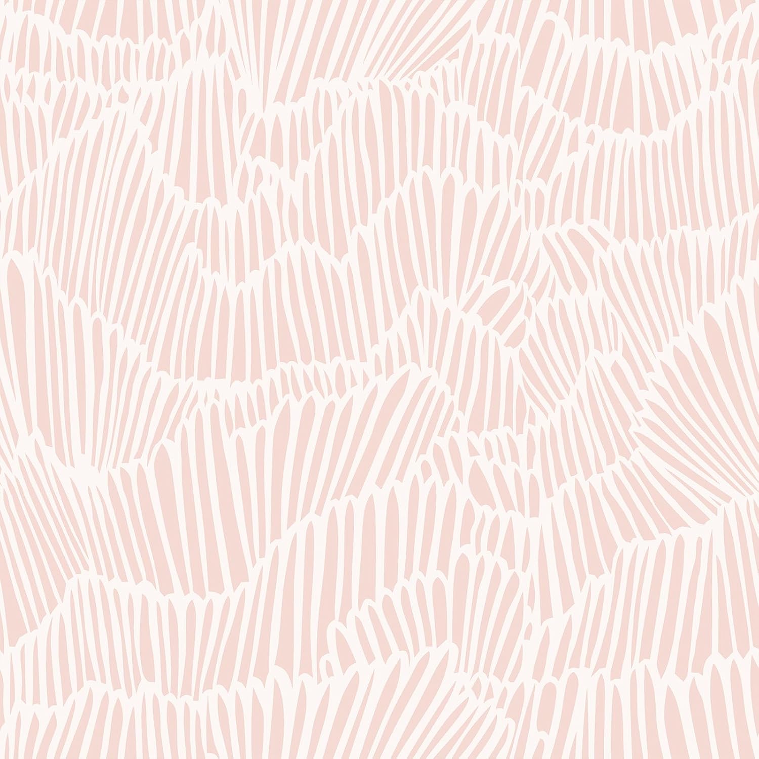 VEELIKE Blush Pink Geometric Art Deco Peel and Stick Wallpaper