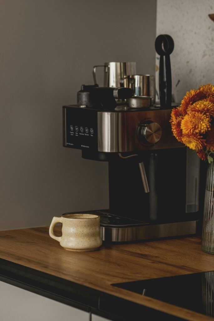 Warm beverage station styled for cozy winter mornings
