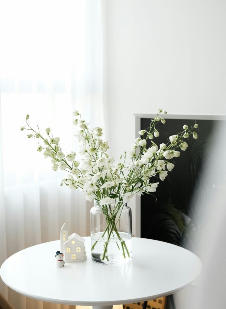 Simple evergreen branches styled for a winter look