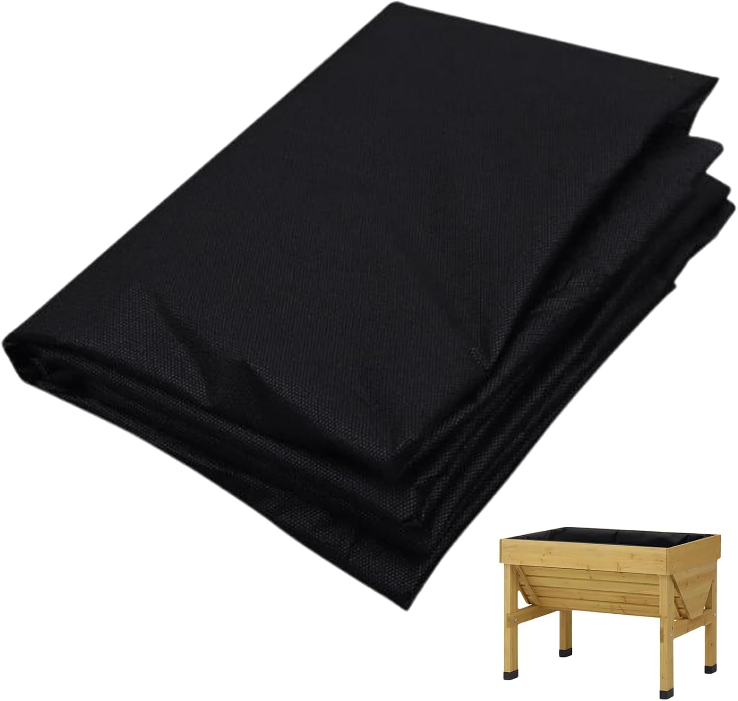 Non-Woven Fabric Raised Garden Bed Liner, 63 x 114 Inch
