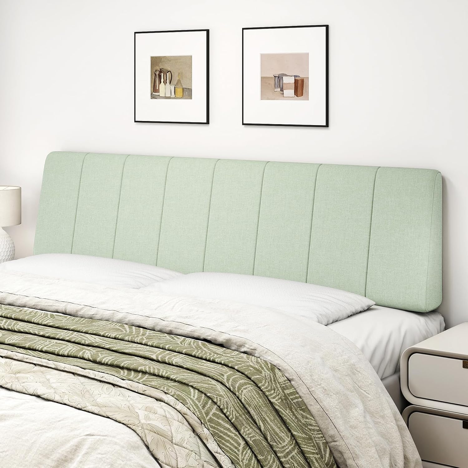 King Size Headboard Only - No Assembly Required, Sage Green