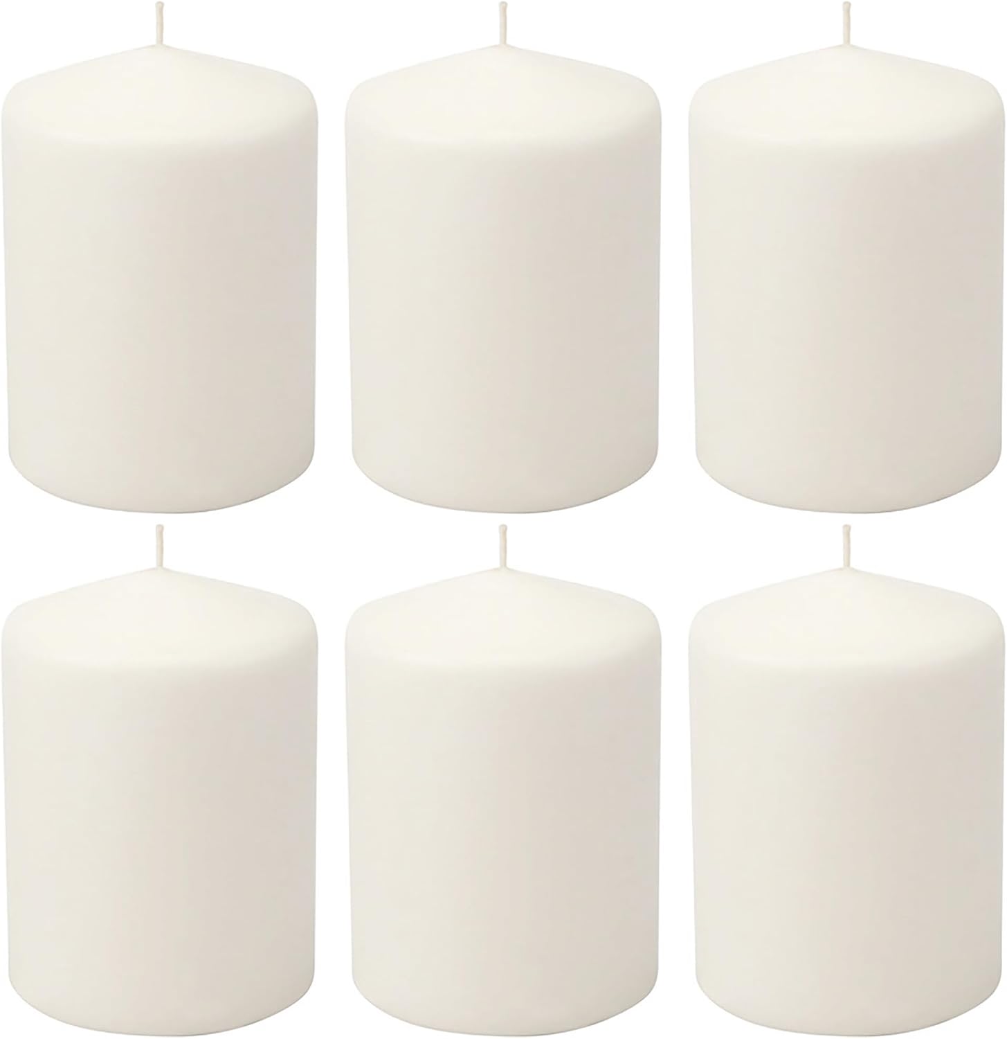 Stonebriar Unscented White Pillar Candles, 35 Hour Burn Time