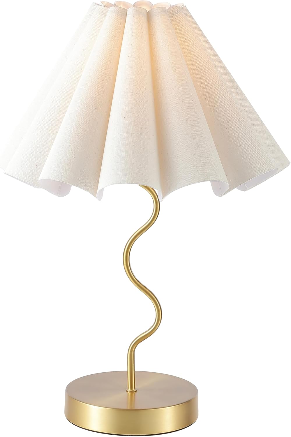EOEYYOYB Pleated Table Lamp with Linen Shade for Bedroom