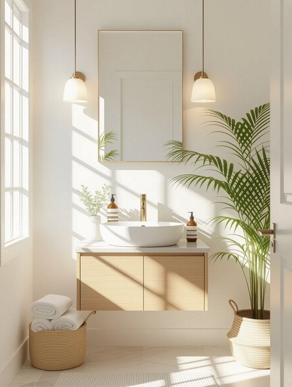 Small bathroom designed to maximize functionality