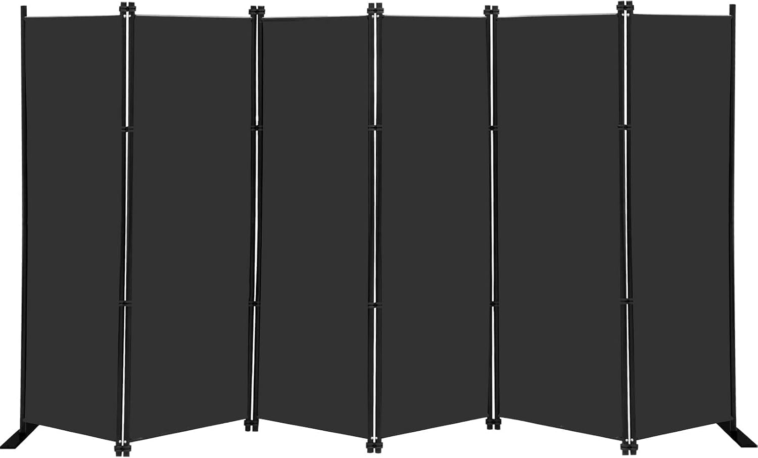 MAYOLIAH 6 Panel Folding Privacy Screen, 9 Ft Wide, 6 Ft Tall