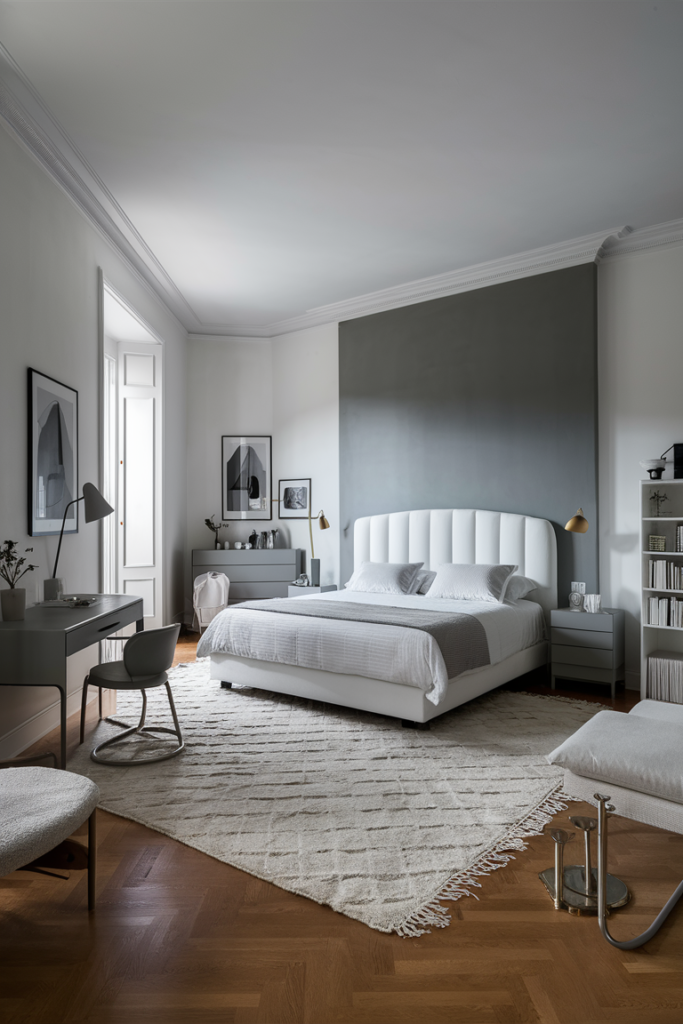 Stunning and stylish bedroom with a cohesive color palette