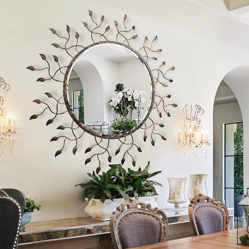 Chende Round Decorative Mirror for Wall Decor, 39