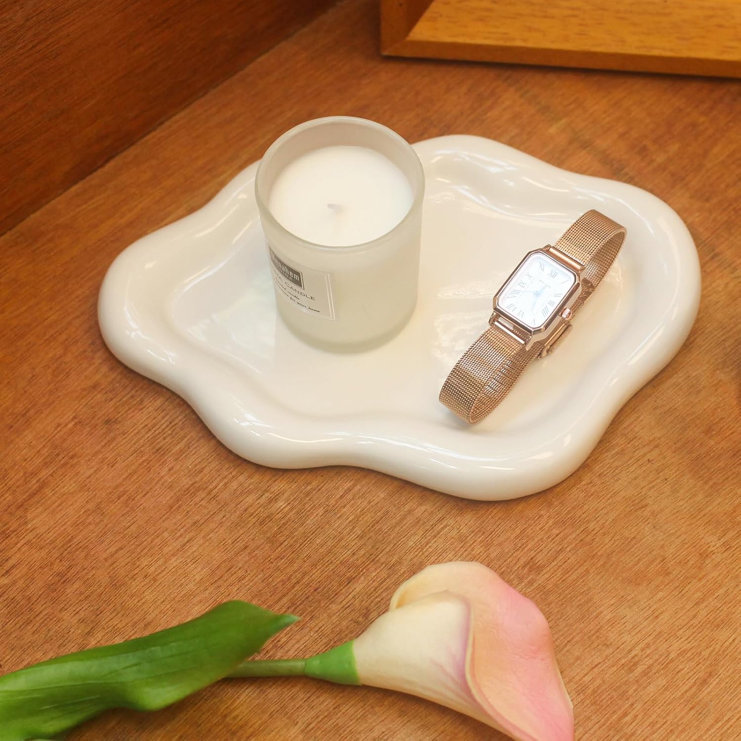 CCINPPY Ceramic Cloud Trinket Dish and Key Bowl