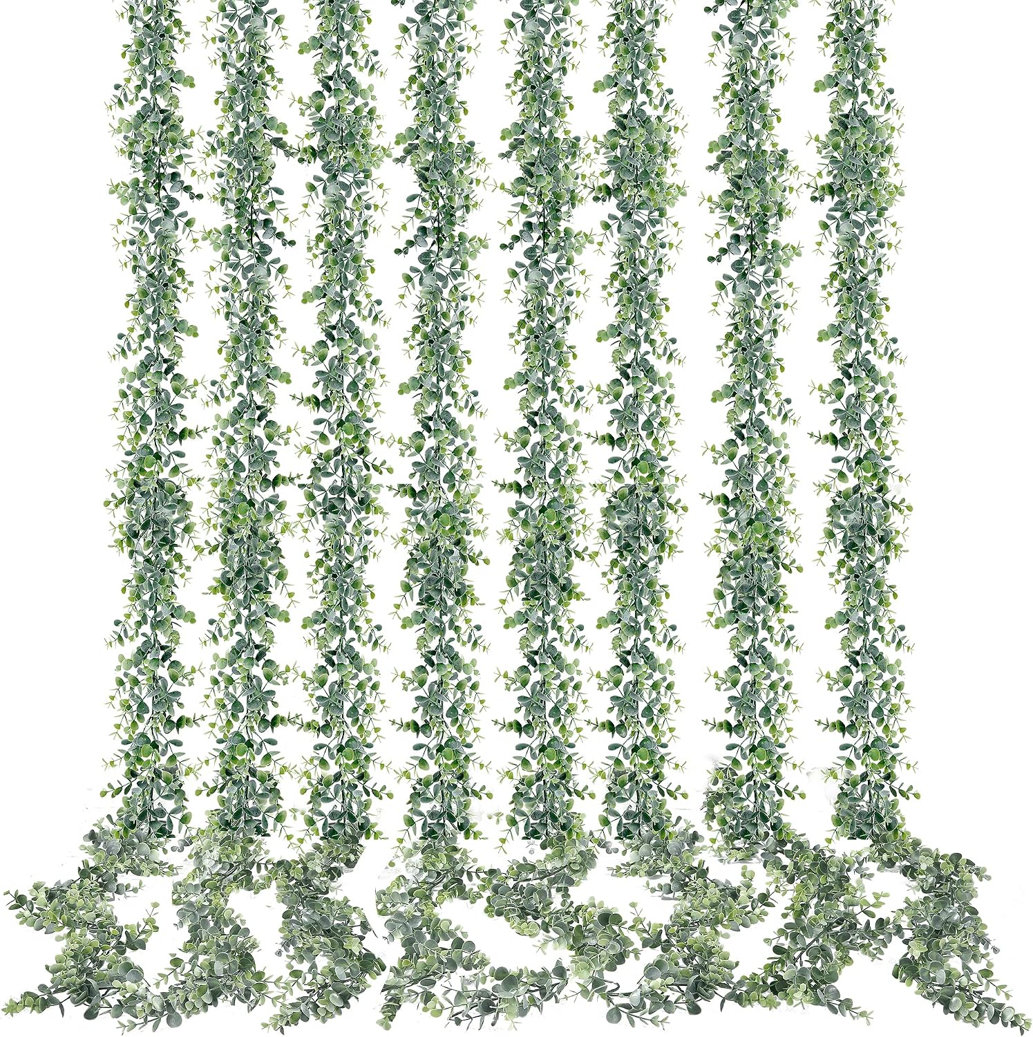 Sggvecsy 8 Pack Artificial Eucalyptus Garland, Faux Hanging Greenery