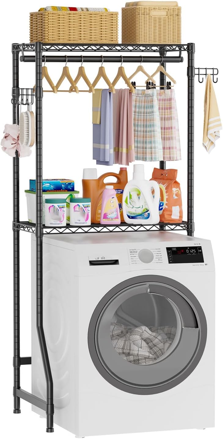 Golpart Over-the-Washer and Dryer Laundry Organizer Shelves