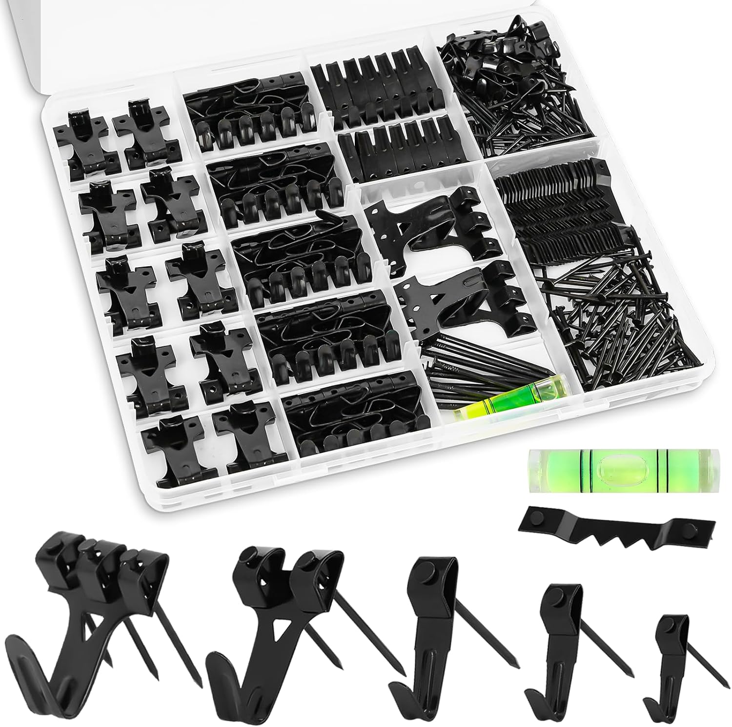 KURUI 385 Piece Picture Hanging Kit with Heavy Duty Hooks and Hardware