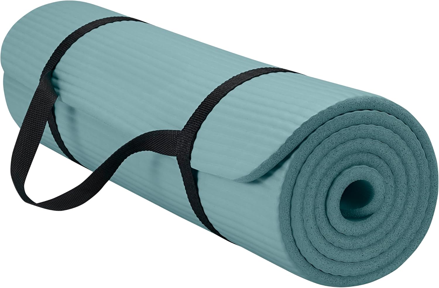 Gaiam Thick Yoga Mat with Easy-Cinch Carrying Strap, Exercise and Fitness Mat