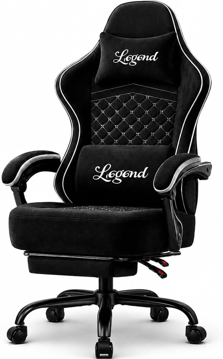 Ergonomic Gaming Chair for Adults with Footrest, 330 lb Capacity