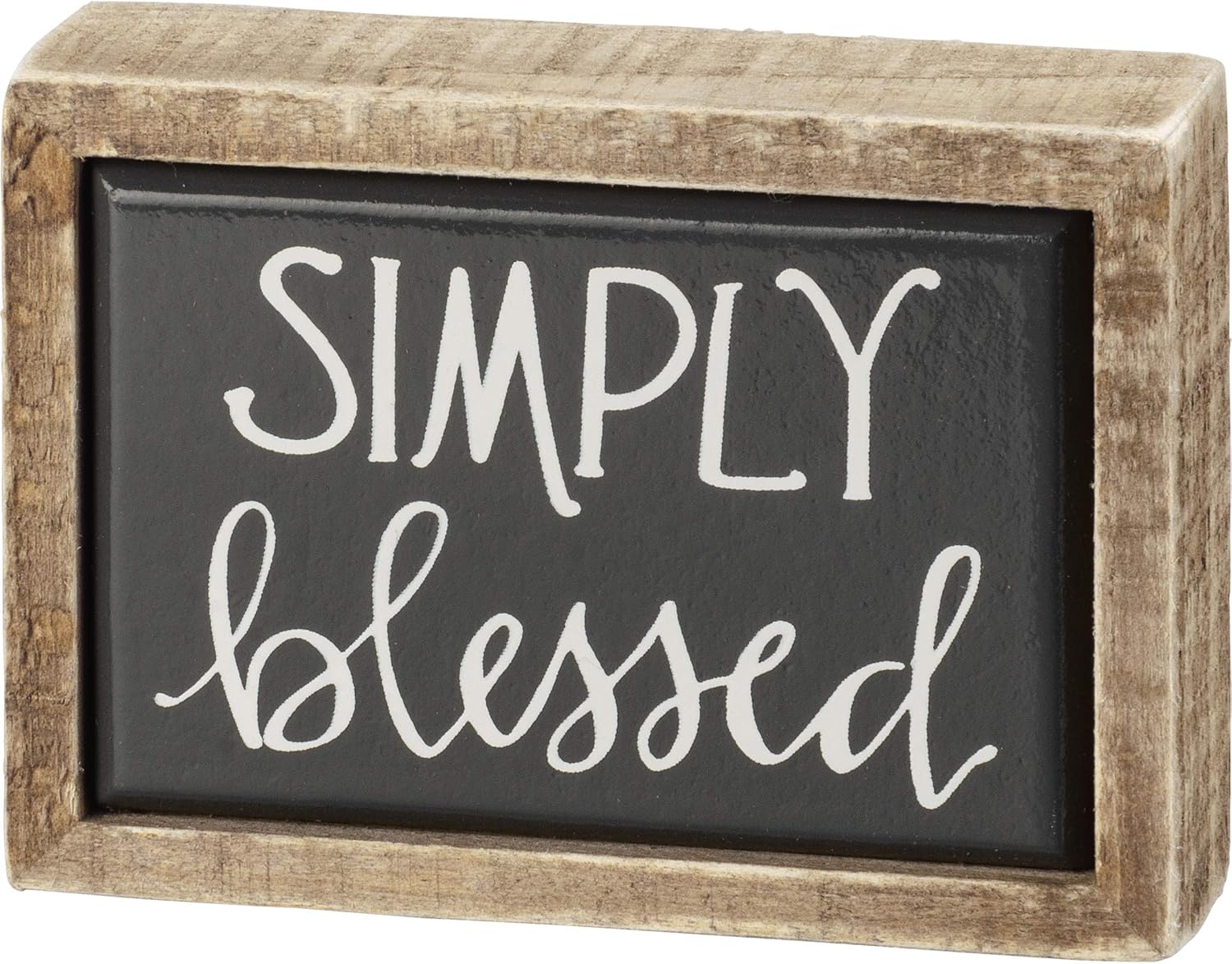 Primitives by Kathy Simply Blessed Box Sign, Mini, Black