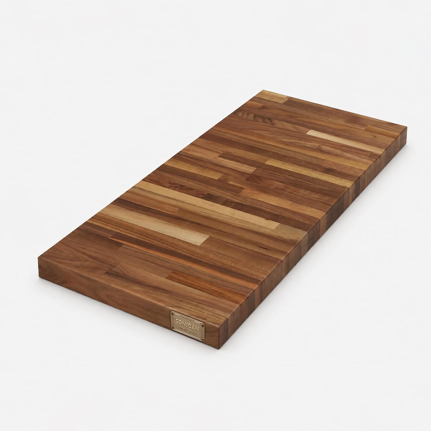 CONSDAN Walnut Butcher Block Countertop, Solid Hardwood, Reversible