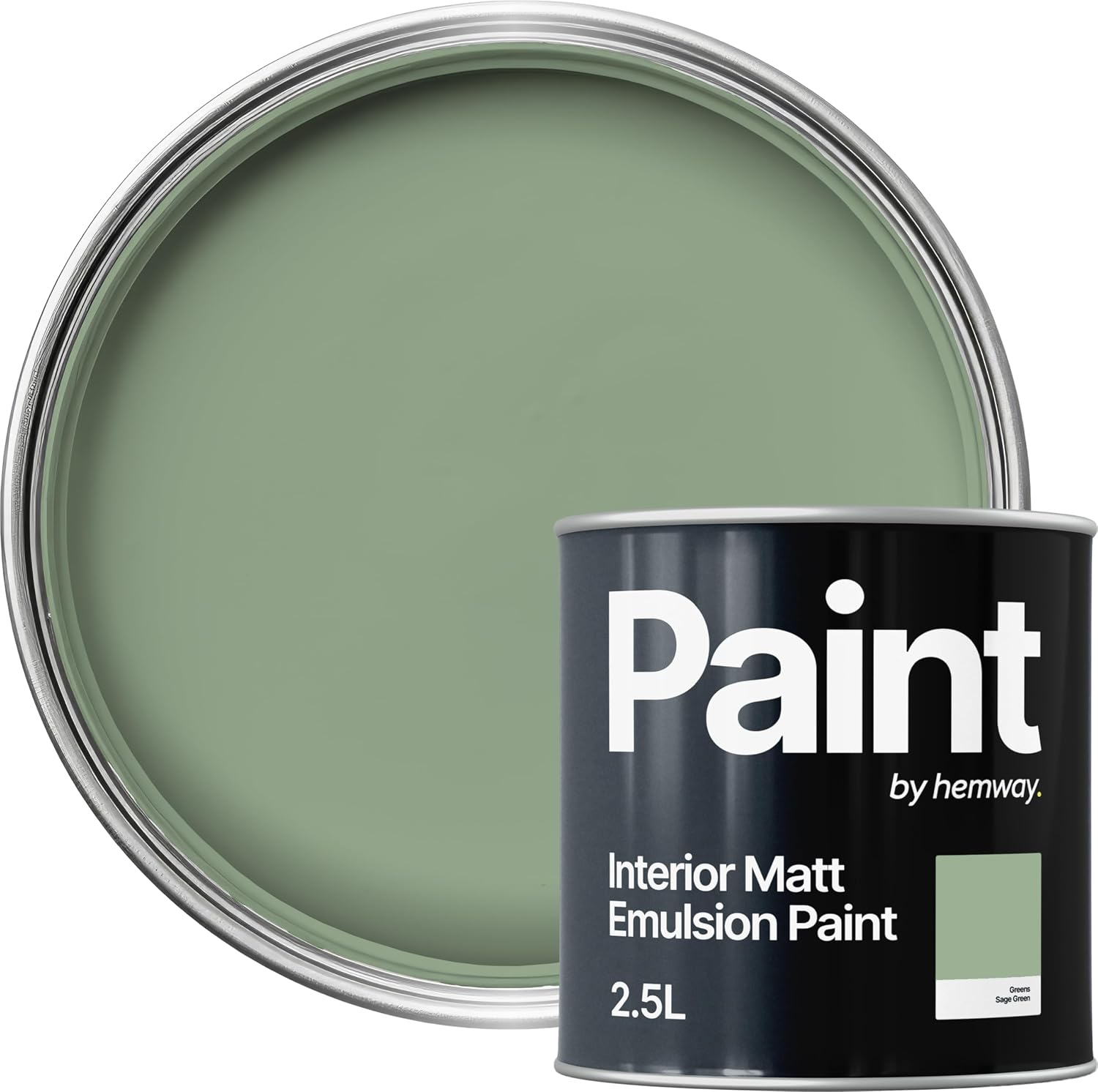 Hemway Sage Green Interior Paint, 2.5 Liter, Acrylic Emulsion