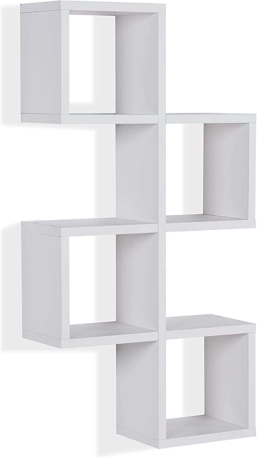 Danya B. Cubby Chessboard Wall Shelf, Horizontal or Vertical, White