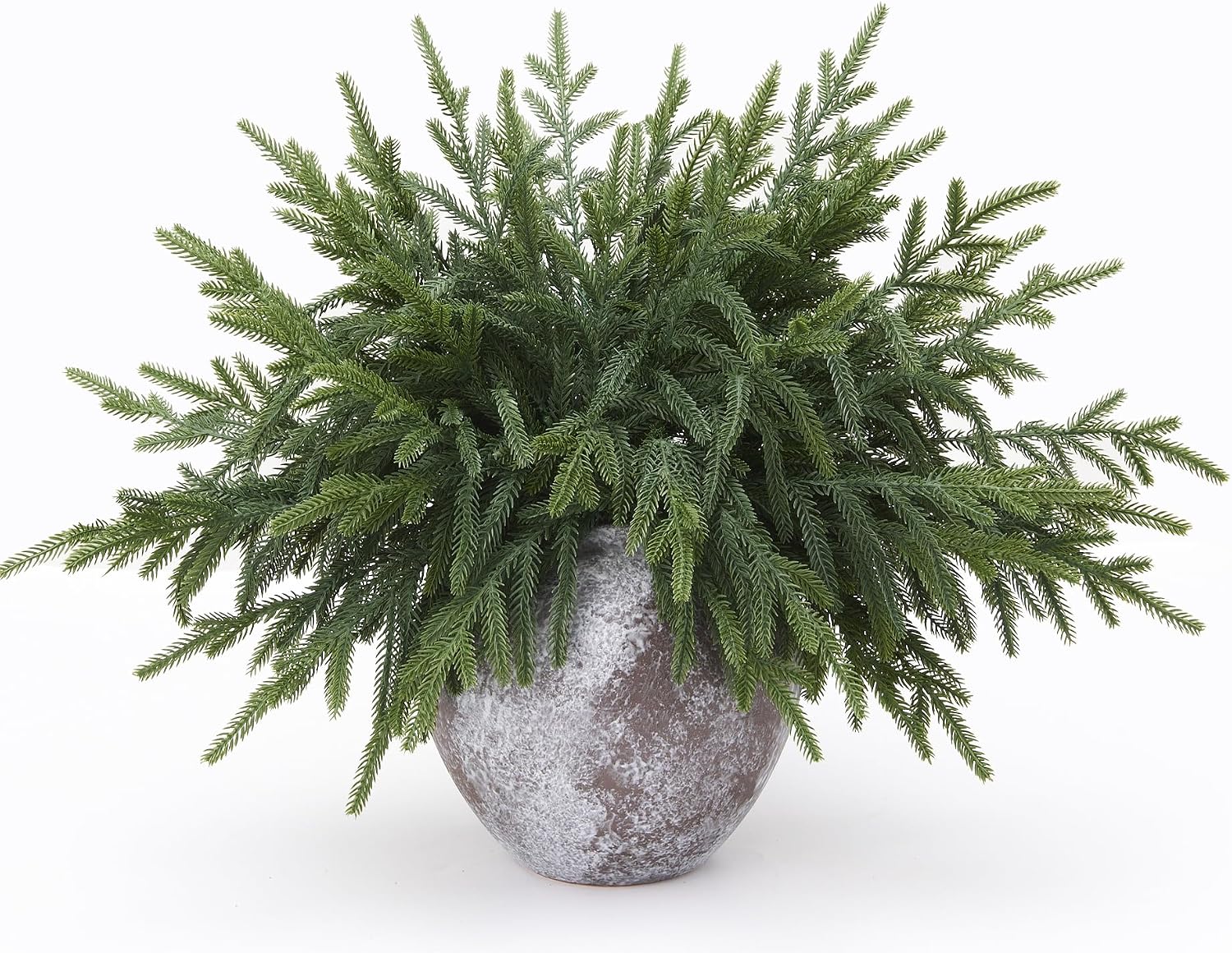 20 Pcs Lifelike Artificial Norfolk Pine Branches for Vase Decor