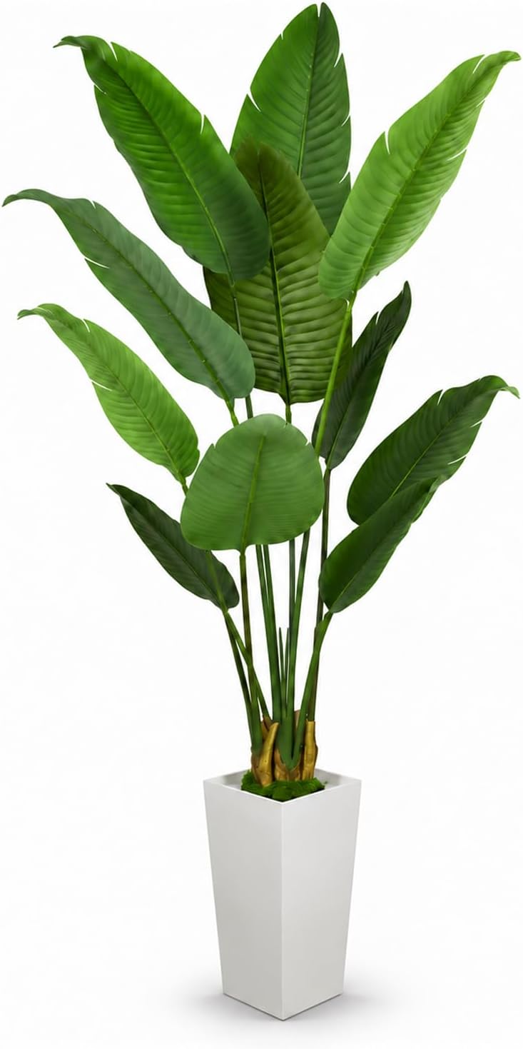 6 Ft Artificial Bird of Paradise Plant, Tall Faux Plant for Indoors