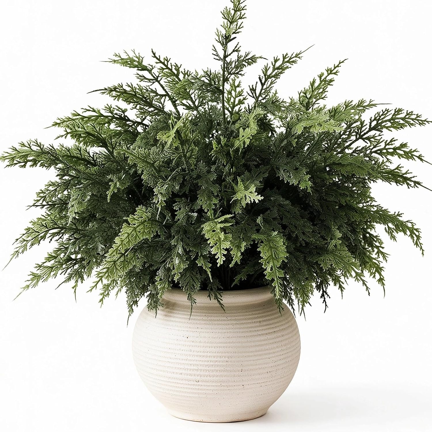 Faux Cedar Branches, 12 Pcs, 18 Inch, for Vases and Garlands