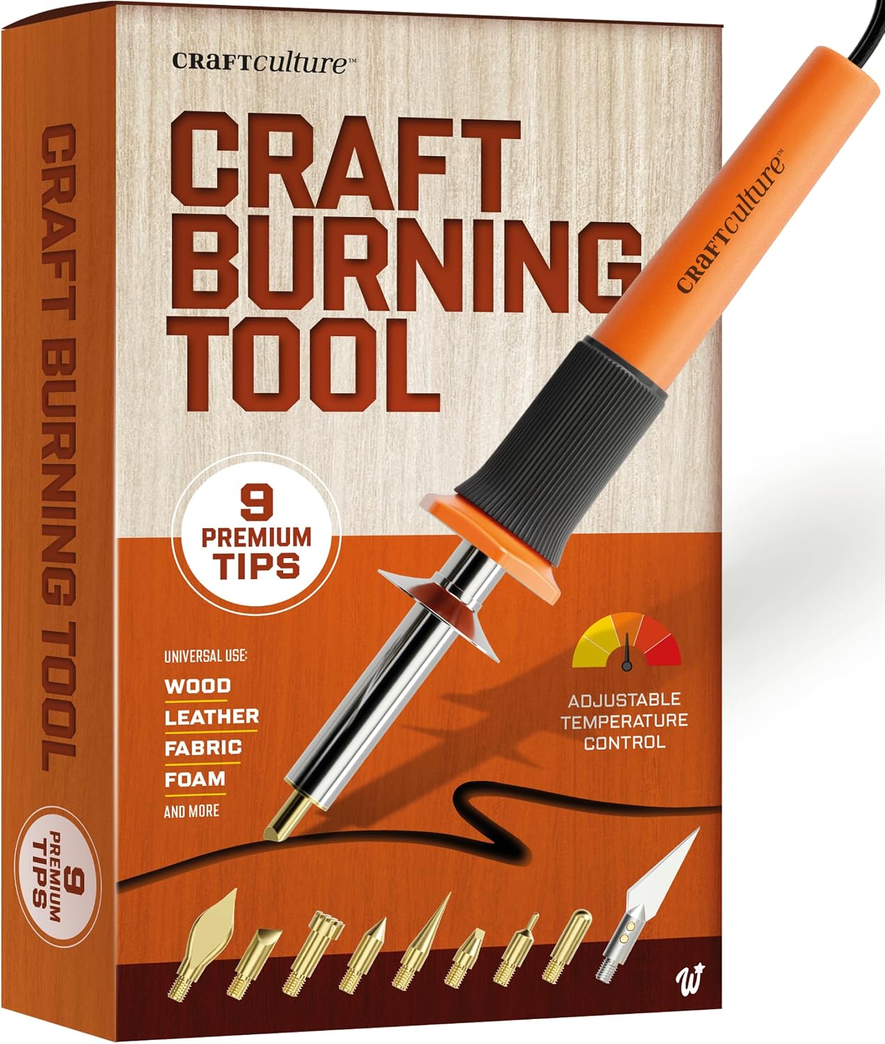 Craft Culture Wood Burning Tool Pen Kit with Tips