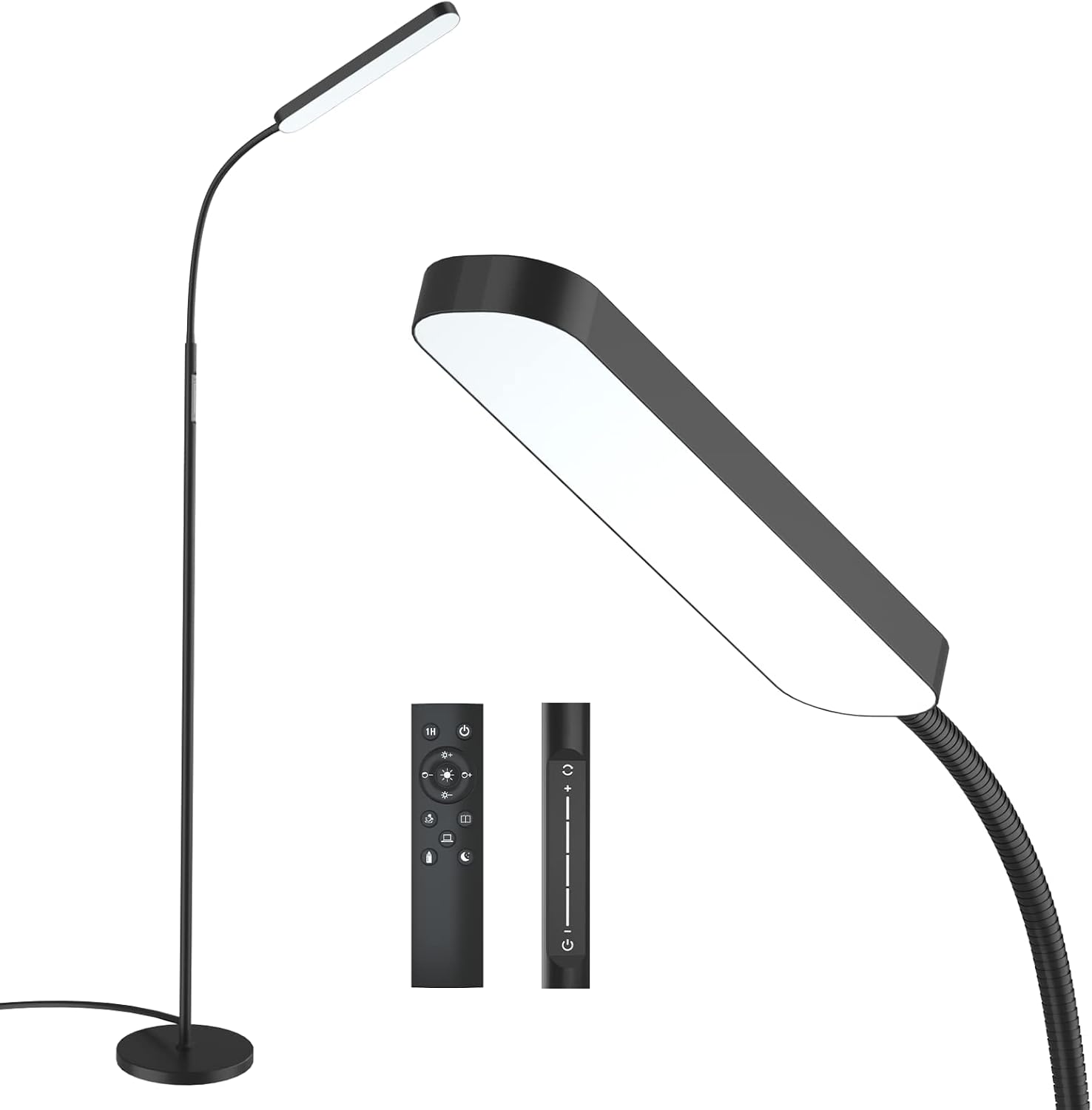 Wio-Mio LED Floor Lamp, 15W, 1000LM, Stepless Dimming with Remote