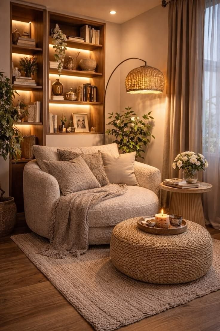 Grouped candles creating warm atmosphere in a winter home