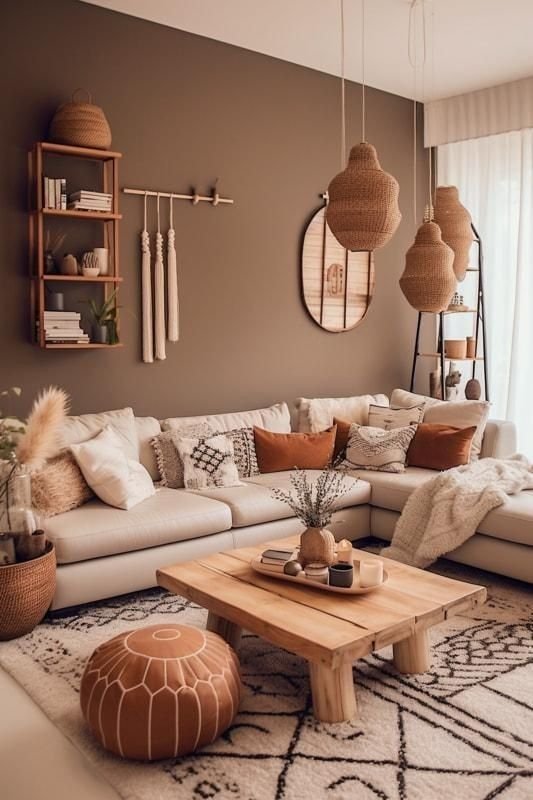 Cozy winter reading corner with a throw and floor lamp
