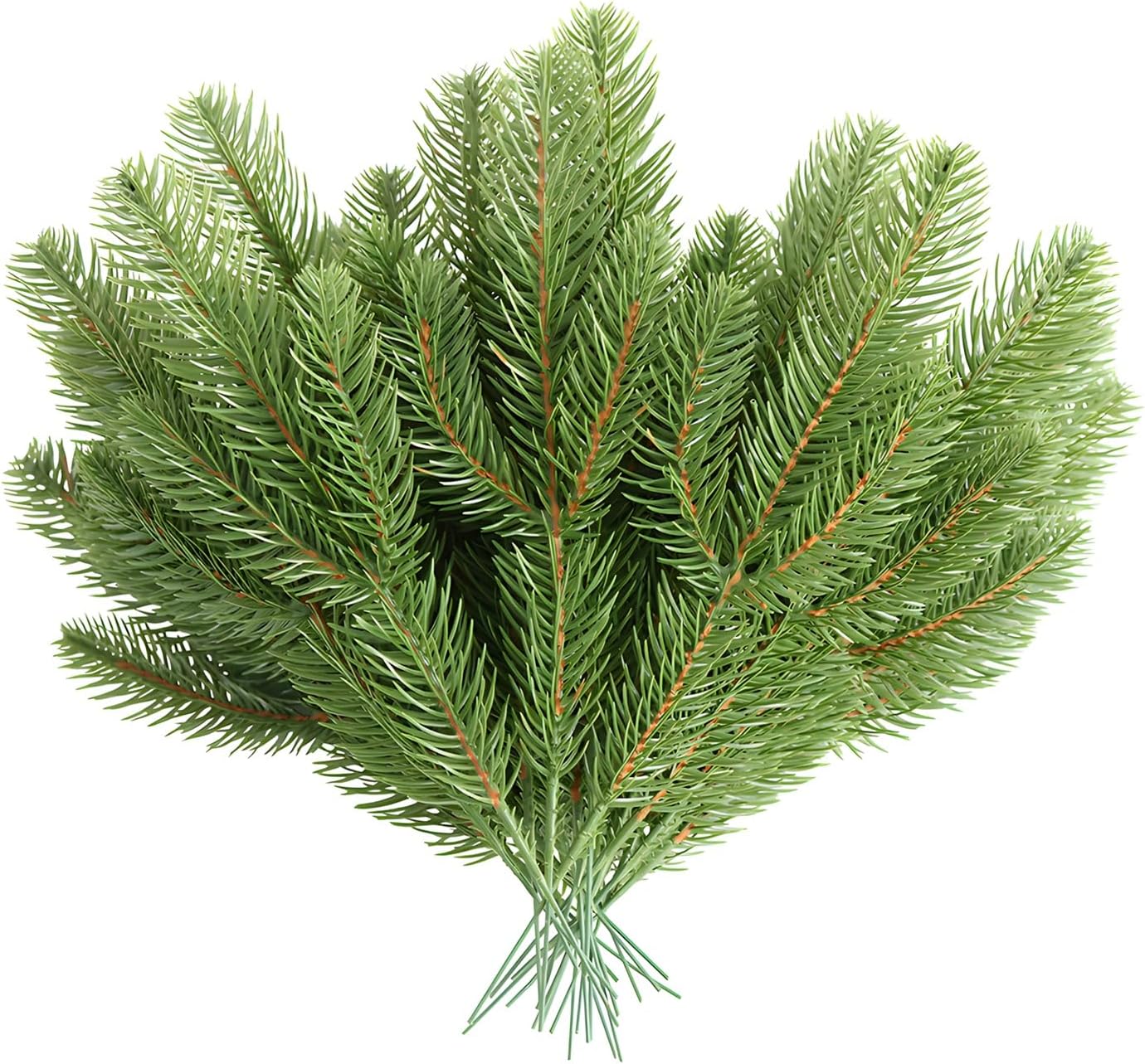 Artificial Pine Branches Green Plants, 30 Pcs, 25 cm